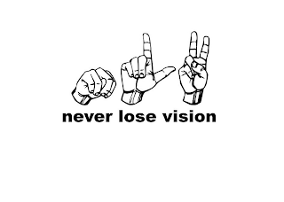 NLV NEVER LOSE VISION logo