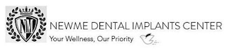 NM NEWME DENTAL IMPLANTS CENTER YOUR WELLNESS, OUR PRIORITY logo