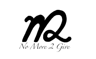 NM2 NO MORE 2 GIVE logo