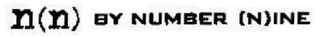 N(N) BY NUMBER (N)INE logo