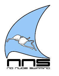 NNS NO NUDE SWIMMING logo