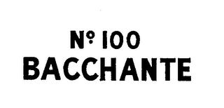 NO. 100 BACCHANTE logo