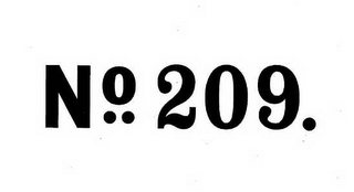 NO 209. logo