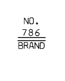 NO. 786 BRAND logo