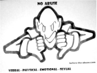 NO ABUSE VERBAL -- PHYSICAL -- EMOTIONAL -- SEXUAL BEFORE-THE-ABUSE.COM logo
