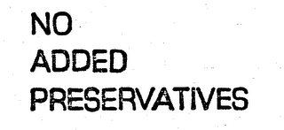 NO ADDED PRESERVATIVES logo