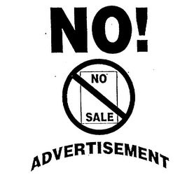 NO! ADVERTISEMENT NO SALE logo