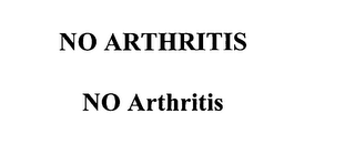 NO ARTHRITIS logo