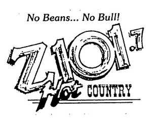 NO BEANS NO BULL Z101.7 HOT COUNTRY logo