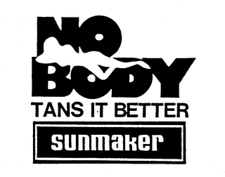 NO BODY TANS IT BETTER SUNMAKER logo