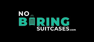 NO BORING SUITCASES.COM logo