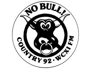 NO BULL! COUNTRY 92 WCXI FM logo