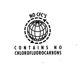 NO CFC'S CONTAINS NO CHLOROFLUOROCARBONS logo