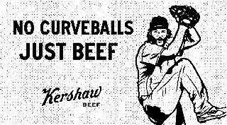 NO CURVEBALLS JUST BEEF KERSHAW BEEF logo