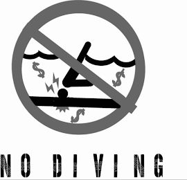 NO DIVING $ $ $ logo