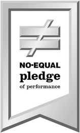 NO-EQUAL PLEDGE OF PERFORMANCE logo
