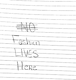 NO FASHION LIVES HERE logo