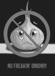 NO FREAKIN' ONION!!! logo