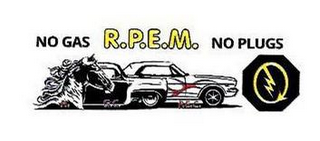 NO GAS R.P.E.M. NO PLUGS P.E.C. logo