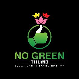 NO GREEN THUMB 100% PLANTS BASED ENERGY logo