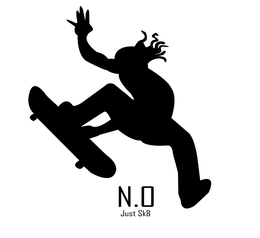 N.O JUST SK8 logo