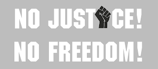 NO JUSTICE! NO FREEDOM! logo