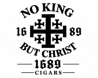 NO KING 16 89 BUT CHRIST 1689 CIGARS logo