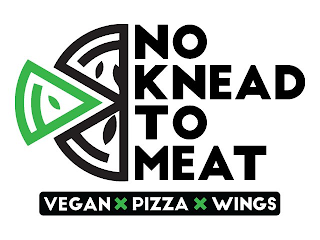 NO KNEAD TO MEAT VEGAN X PIZZA X WINGS logo