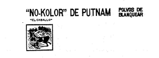 "NO-KOLOR" DE PUTNAM POLVOS DE BLANQUEAR "EL CABALLO" logo