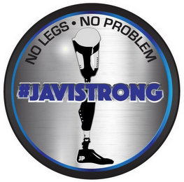NO LEGS · NO PROBLEM #JAVISTRONG JP logo