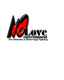 NO LOVE ENTERTAINMENT THE ULTIMATE IN STEEL CAGE FIGHTING logo