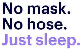 NO MASK. NO HOSE. JUST SLEEP. logo