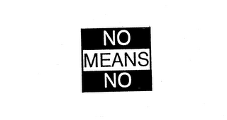 NO MEANS NO logo