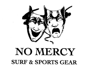 NO MERCY SURF & SPORTS GEAR logo