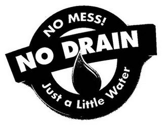 NO MESS! NO DRAIN JUST A LITTLE WATER logo