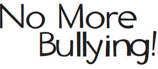 NO MORE BULLYING! logo