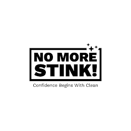 NO MORE STINK! CONFIDENCE BEGINS WITH CLEAN logo