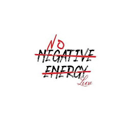 NO NEGATIVE ENERGY LUV logo
