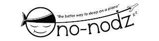 NO-NODZ ZZ "THE BETTER WAY TO SLEEP ON A PLANE" logo