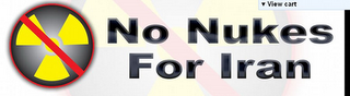 NO NUKES FOR IRAN logo