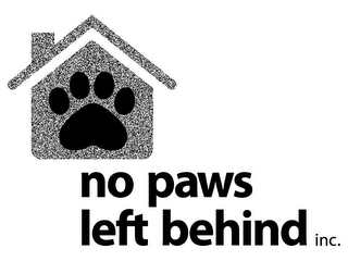 NO PAWS LEFT BEHIND INC. logo