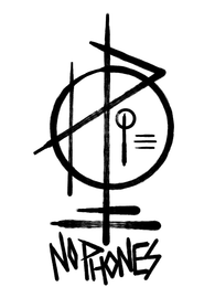 NO PHONES logo