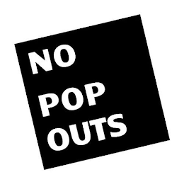 NO POP OUTS logo