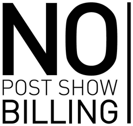 NO POST SHOW BILLING logo
