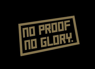 NO PROOF NO GLORY. logo