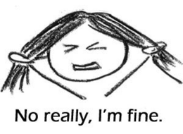 NO REALLY, I'M FINE logo