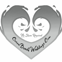 NO SHOES REQUIRED COCOA BEACH WEDDINGS.COM logo