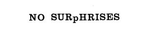 NO SURPHRISES logo
