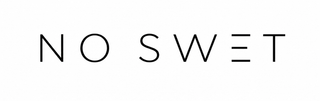 NO SWET logo