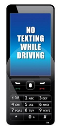 NO TEXTING WHILE DRIVING logo